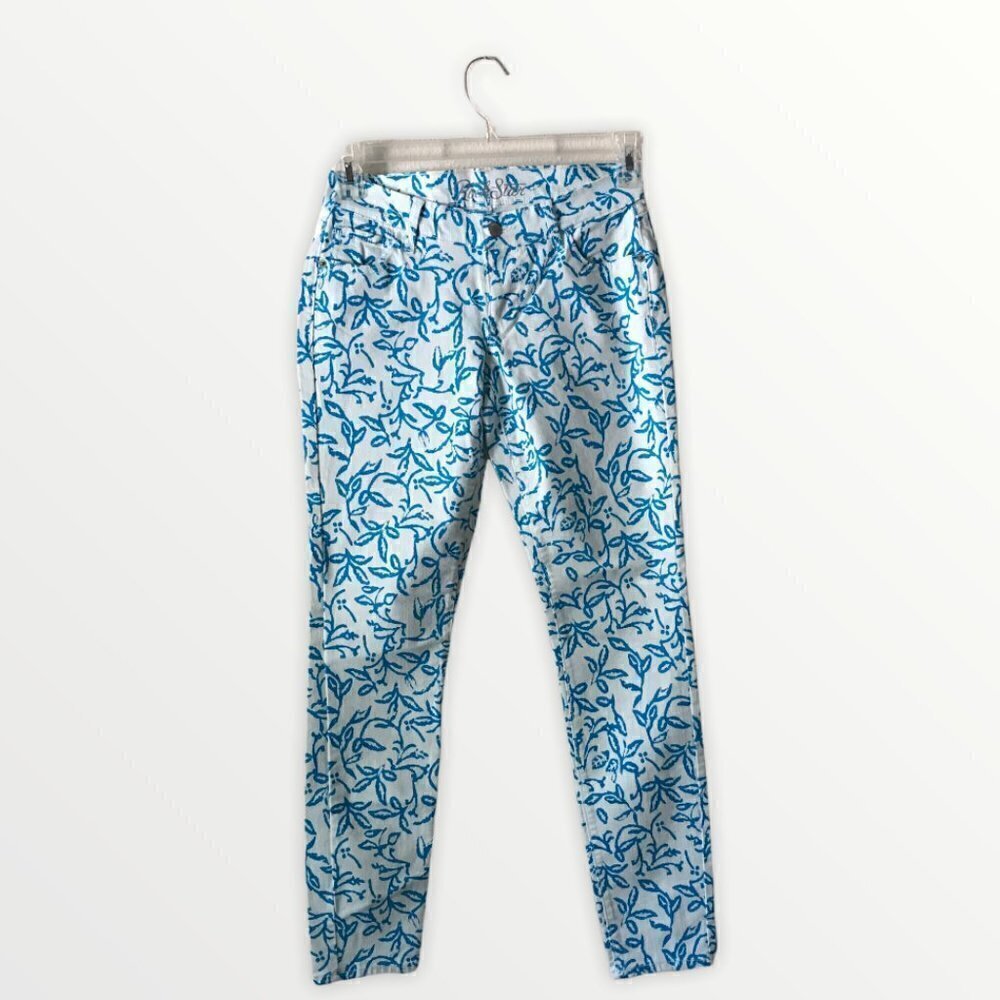 NWOT - Old Navy Rock Star Woodblock Blue Print Skinny Stretch Jeans
